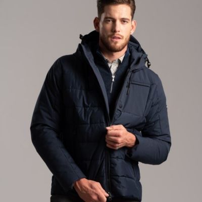 Giubbino uomo TECNO con cappuccio fisso e interno a contrasto